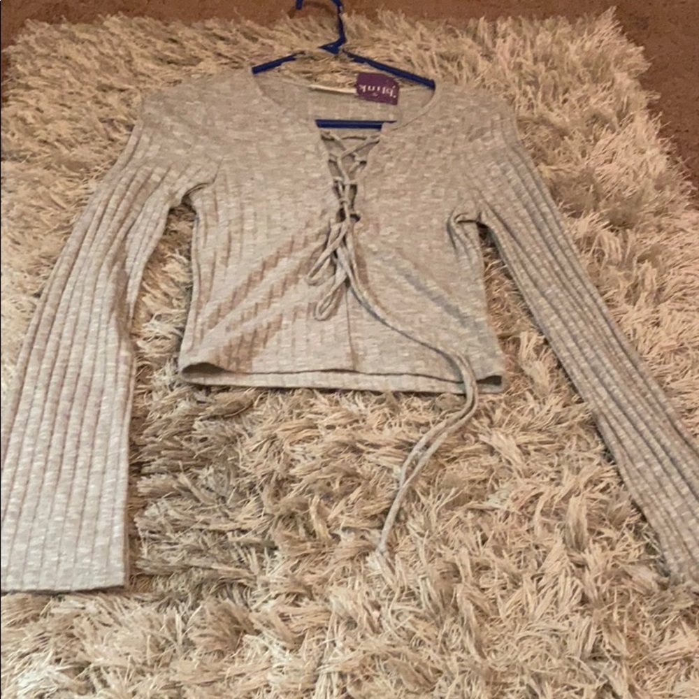 Bell sleeve tie up Women’s top